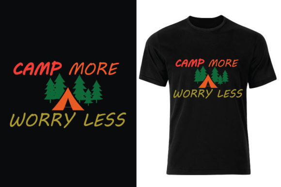 Camp More Worry Less Graphics: Print Templates for Authentic Outdoor Branding