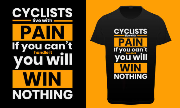 Cyclists Typography T-shirt Graphics & Print Templates