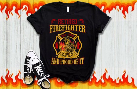 Firefighter T Shirt Design 7: Graphics & Print Templates