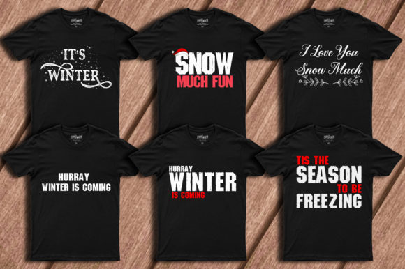 New Winter T-Shirt Bundle: Graphics & Print Templates