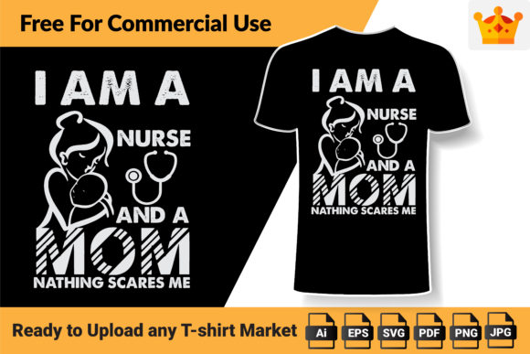 Nurse T-Shirt Design - Graphics & Print Templates