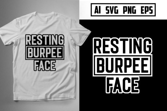 Resting Burpee Face Graphics: Print Templates for Bold Brand Moments